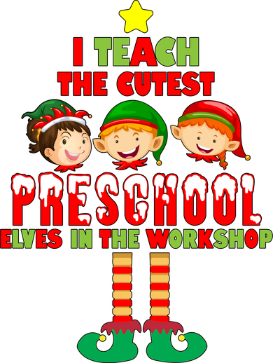 Teach The Cutest Elves Christmas Preschool Teacher Toddler T-Shirt